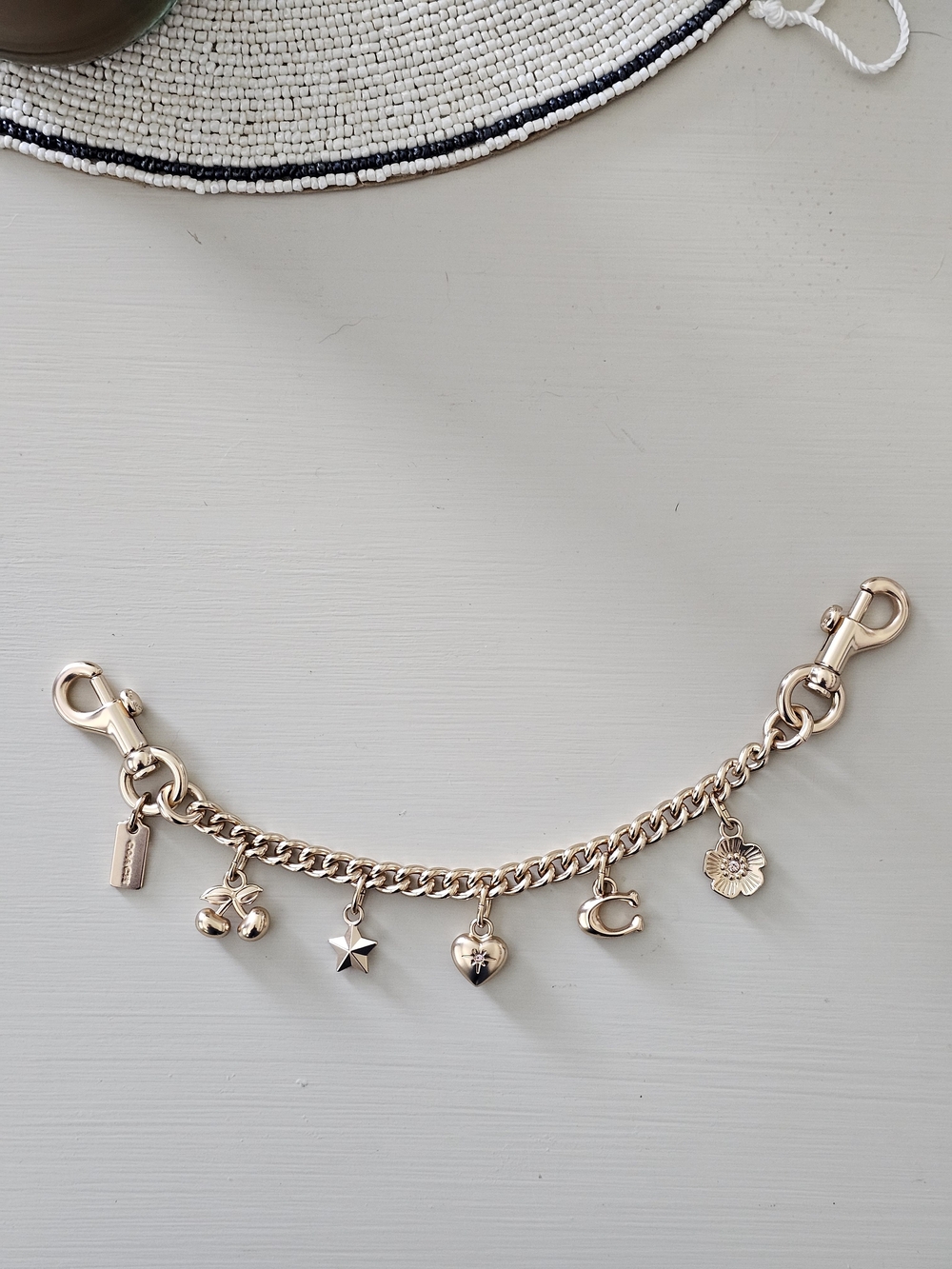 Coach Gold-tone Swagger Chain With Charms 11 Inches